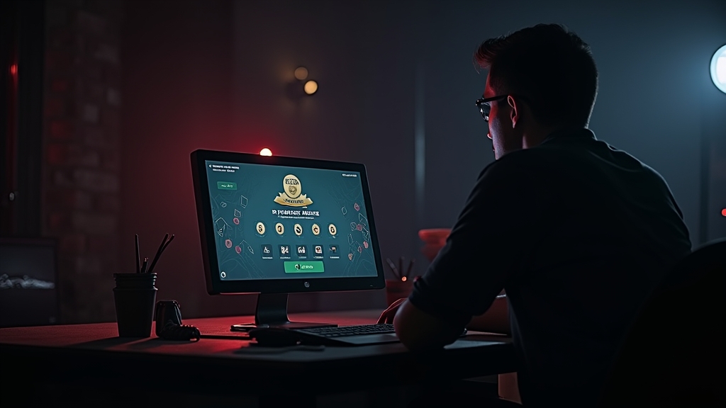 Pantalla de retiro pendiente en un entorno de casino oscuro